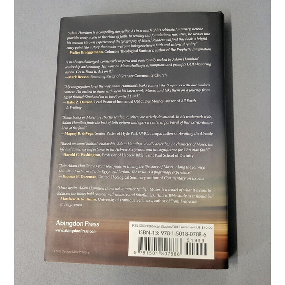 Moses In the Footsteps of the Reluctant Prophet Book by Adam Hamilton 2017 HC - Picture 13 of 14